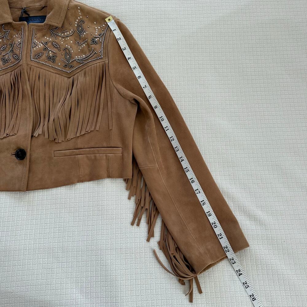 ALLSAINTS Corinna Shai Suede Jacket Size 6 - Picture 7 of 13
